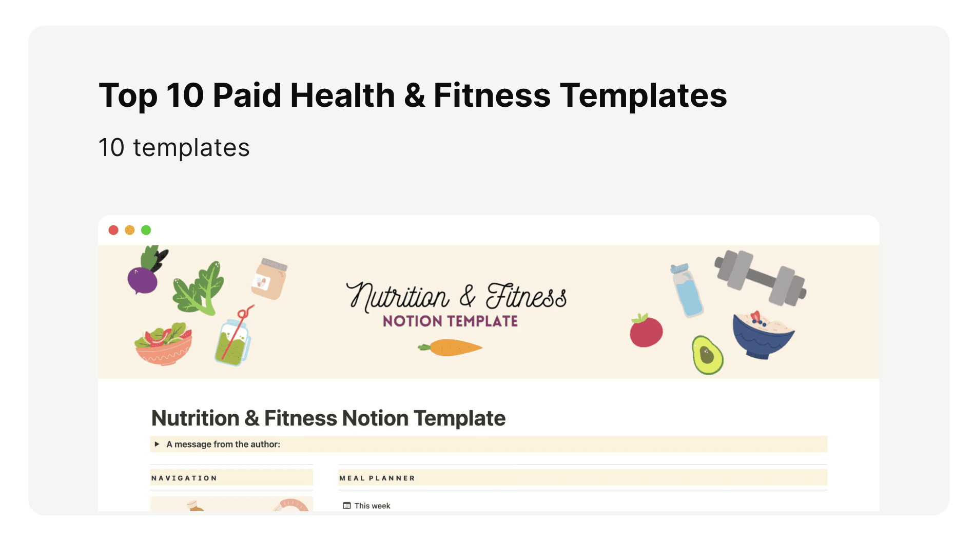 Best Notion fitness tracking template for personal trainers