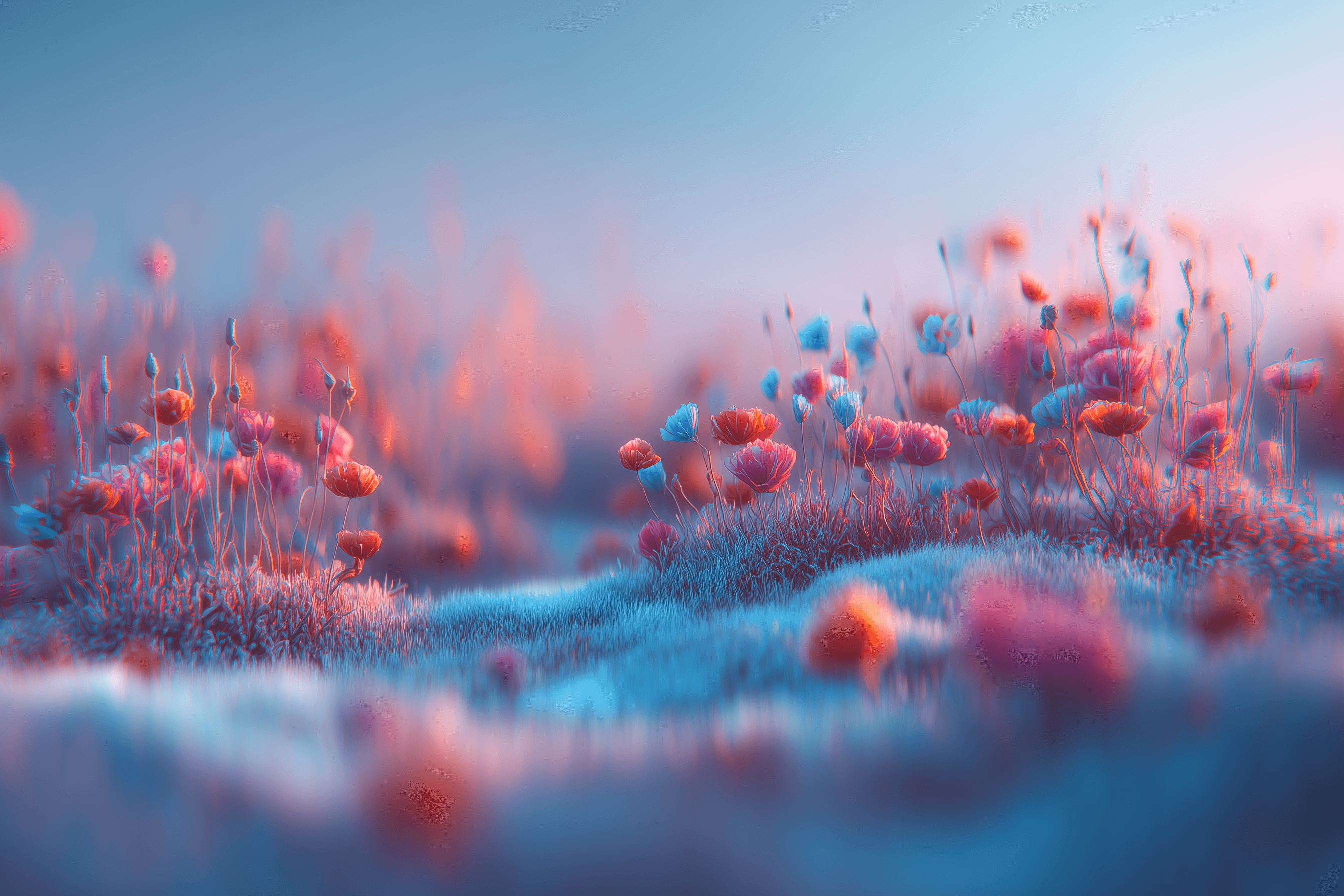 Tall dry grass against a clear blue sky