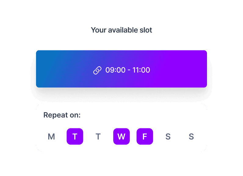 Set Up Recurring Slots