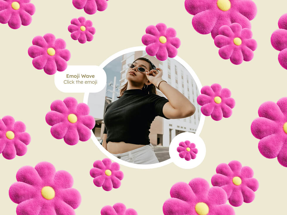 Capture d'écran du component Framer Emoji Wave