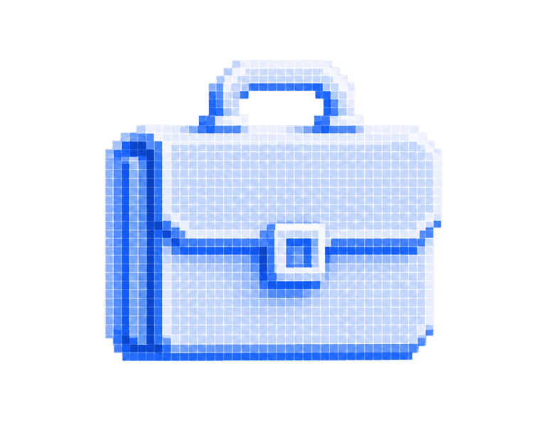 3D illustration of a briefcase