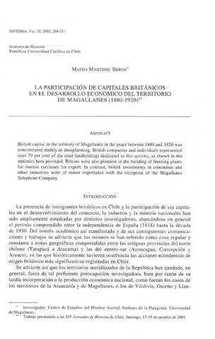 La participación de capitales británicos en el desarrollo económico del territorio de Magallanes (1880-1920)