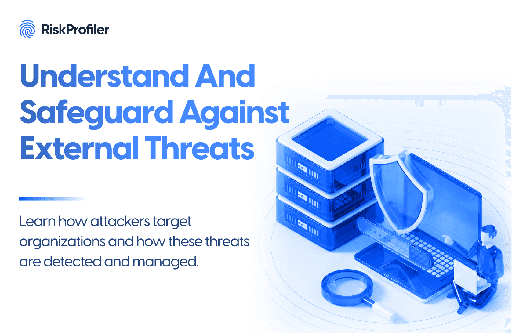 External cybersecurity threats illustration