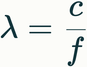 λ = c / f