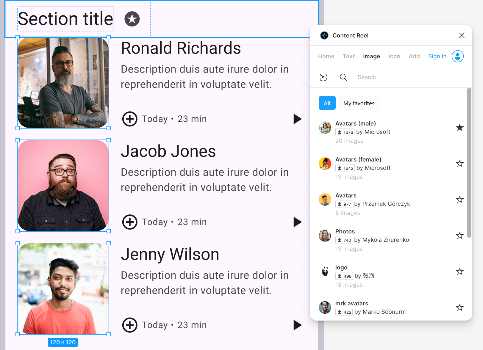 Content Reel Figma plugin