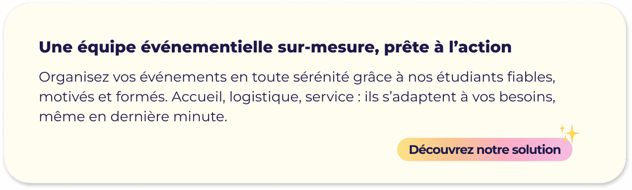 solution pour trouver équipe événementiel