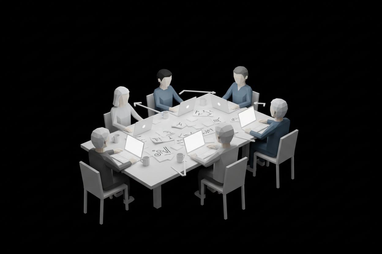 Marketing team collaborating to develop a unique value proposition strategy