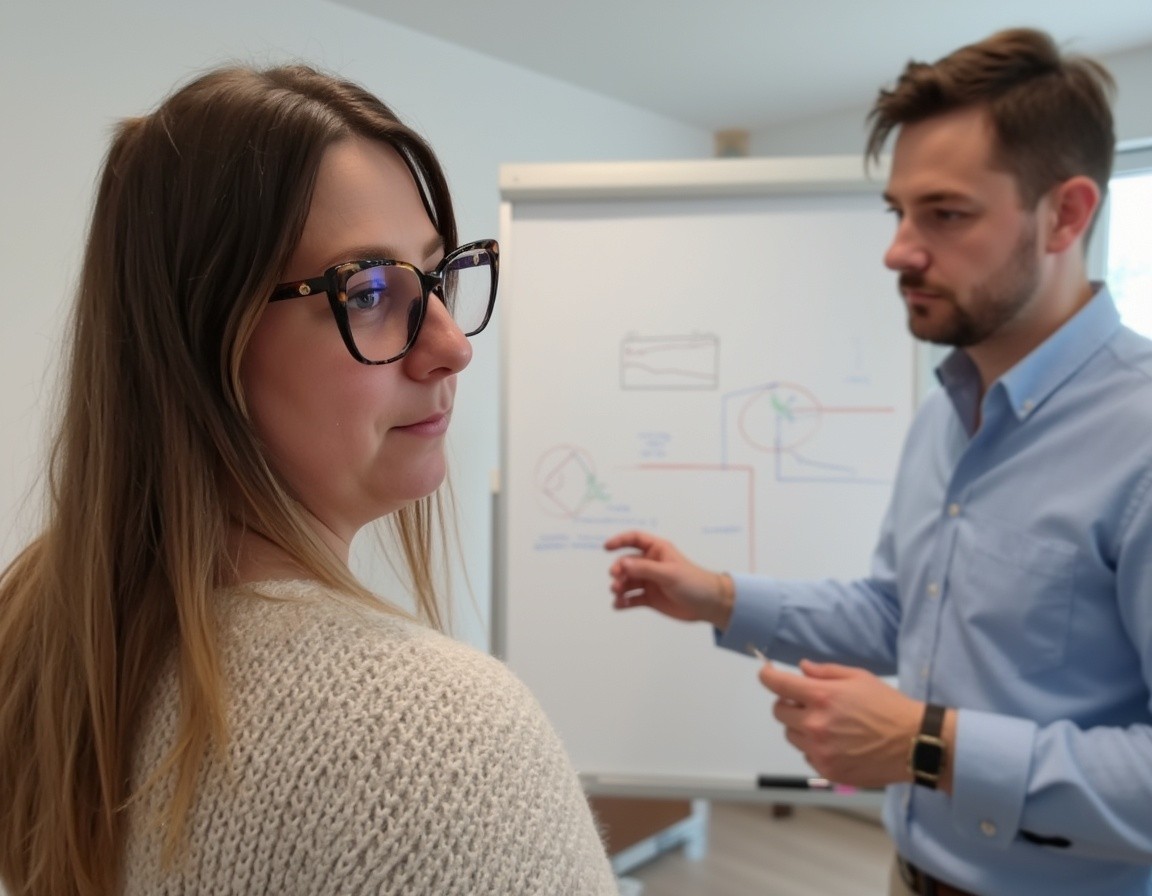 Dirigeante intégrée à une équipe en réunion, symbolisant l’intervention d’un bras droit stratégique en entreprise (Fractional COO)
