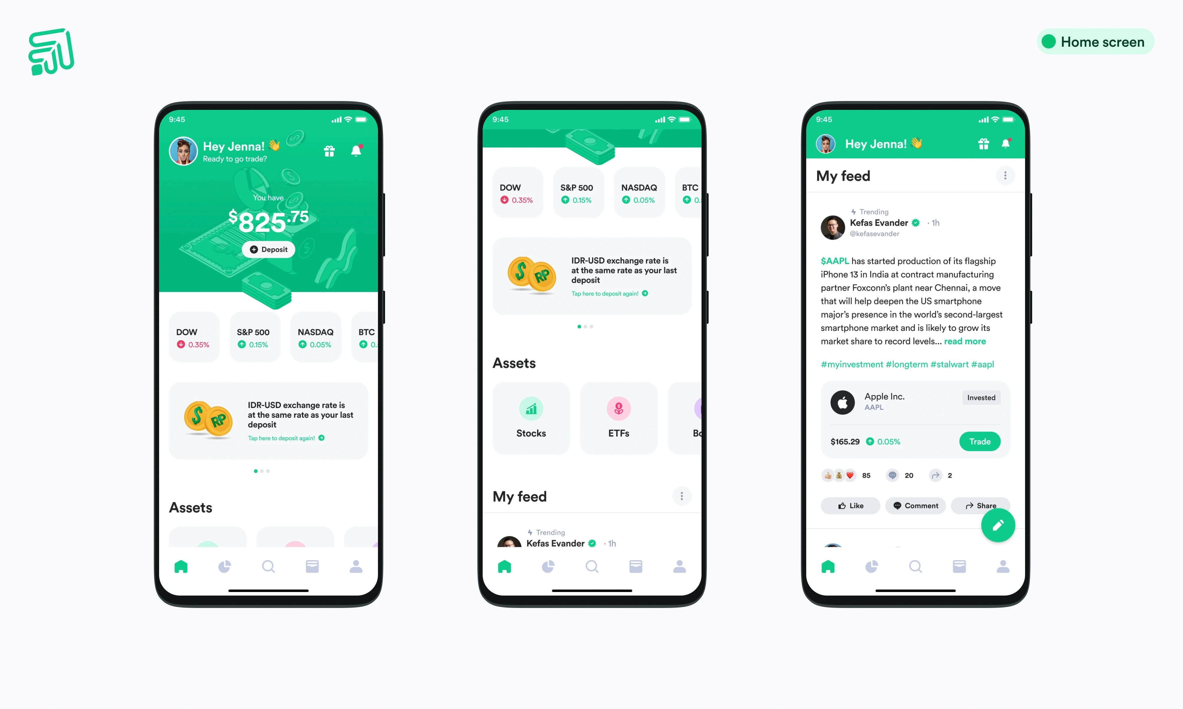 Gotrade Redesigning Investing Home Screen