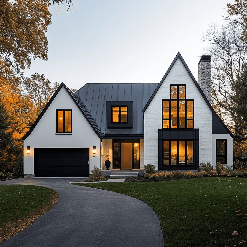 Smiling young woman with long hair standing against a dark green background, holding a finger to her chin.