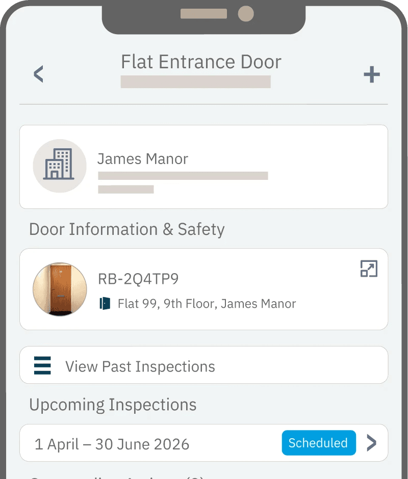 RiskBase app showing fire risk assessment