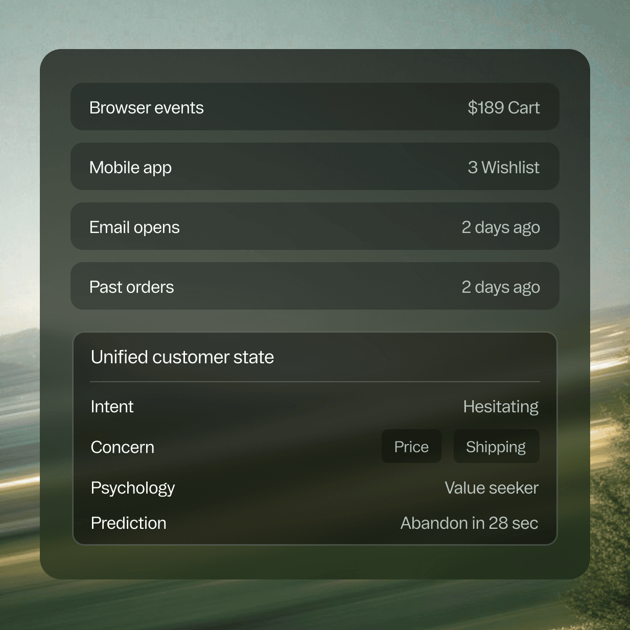 Predicts cart abandonment with intelligence