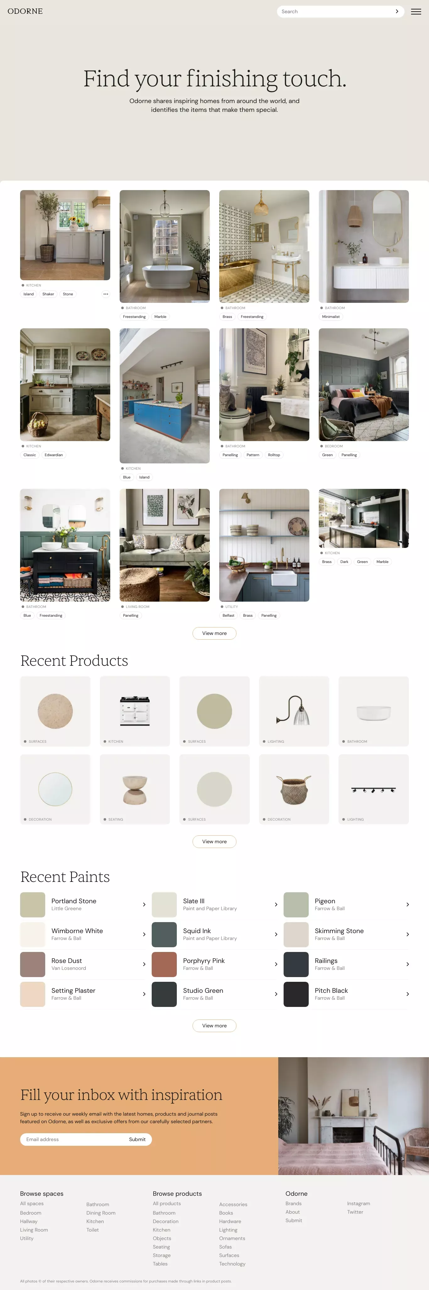 ODORNE - Find your finishing touch. other page screenshot showcasing Design and Tech design
