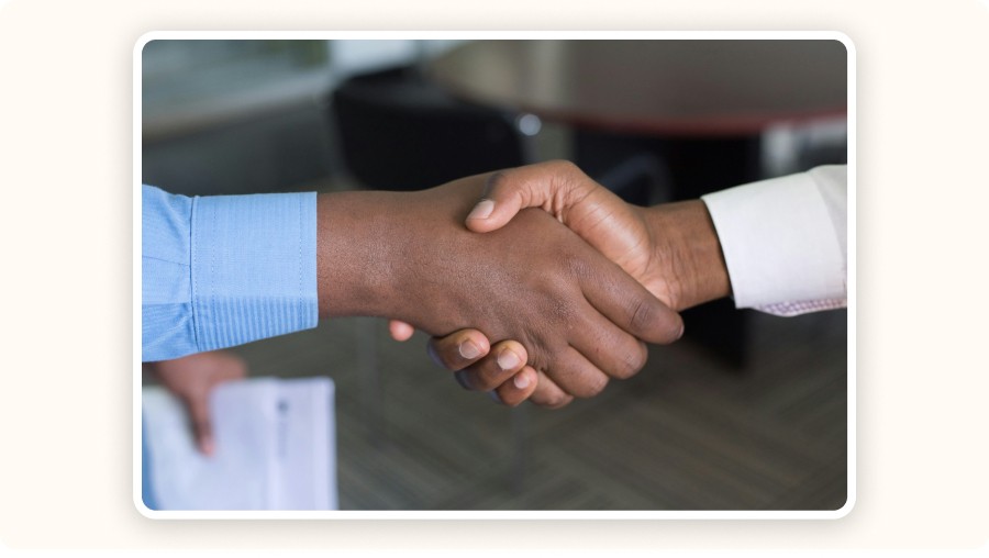 handshake customer loyalty