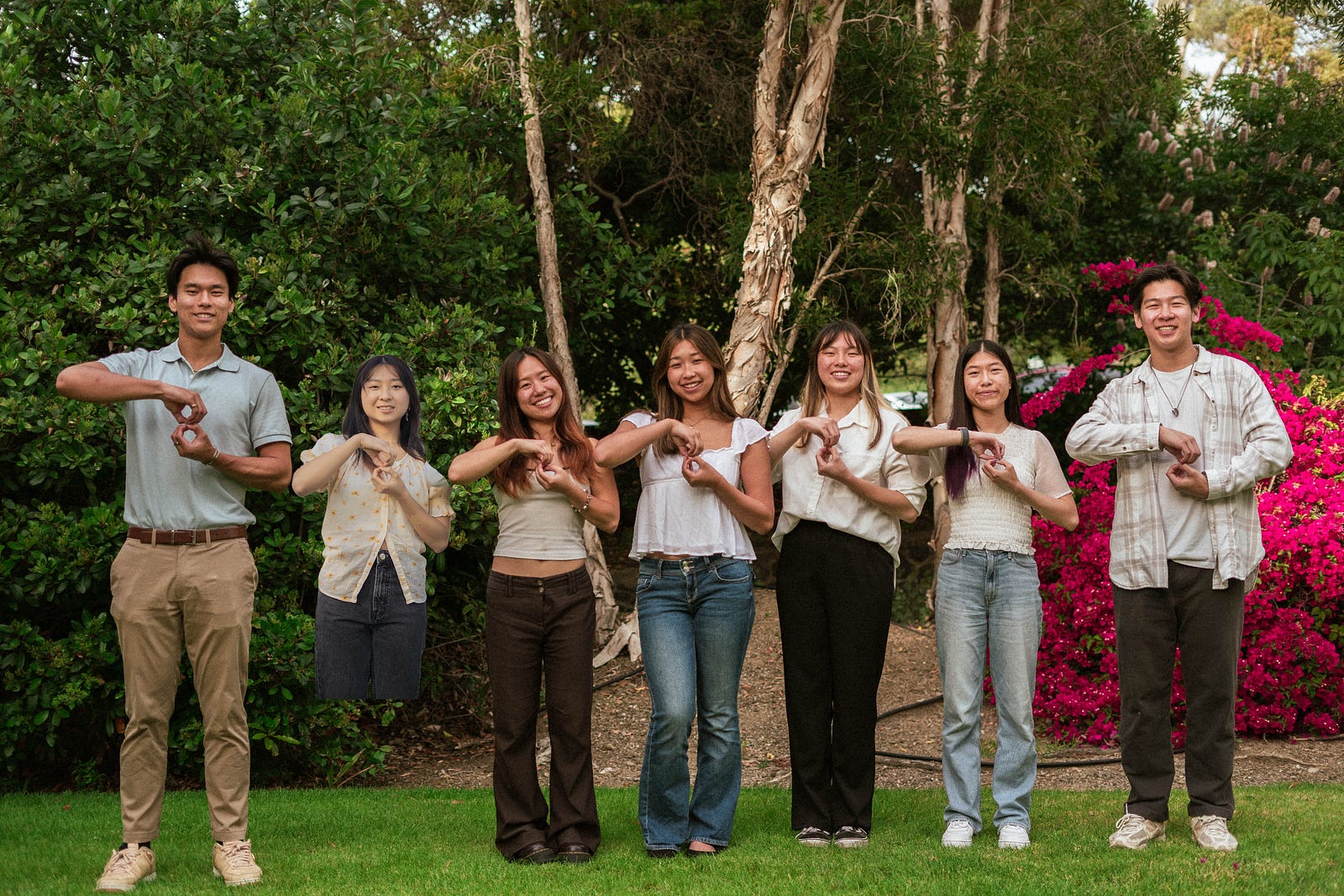 The design team: Jaden Bhang, Graphic Communication - Project Manager Meilan Wong, Graphic Communication - Designer Kathy Lou, Art & Design - Designer Sydney Kong, Graphic Communication - Designer Ava Zhu, Graphic Communication - Designer Ashley Ho, Graphic Communication - Designer Justin Lau, Computer Science - Project Manager.