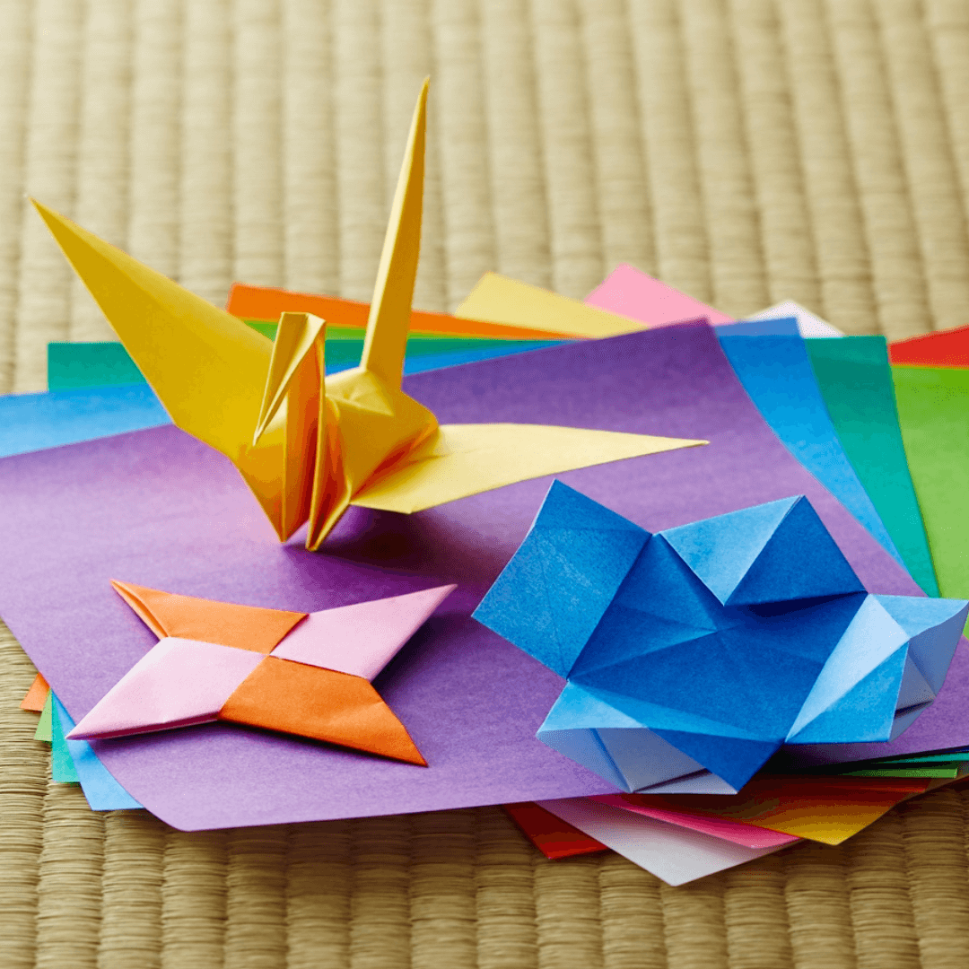 Origami Paper Cranes signifying creations with purpose