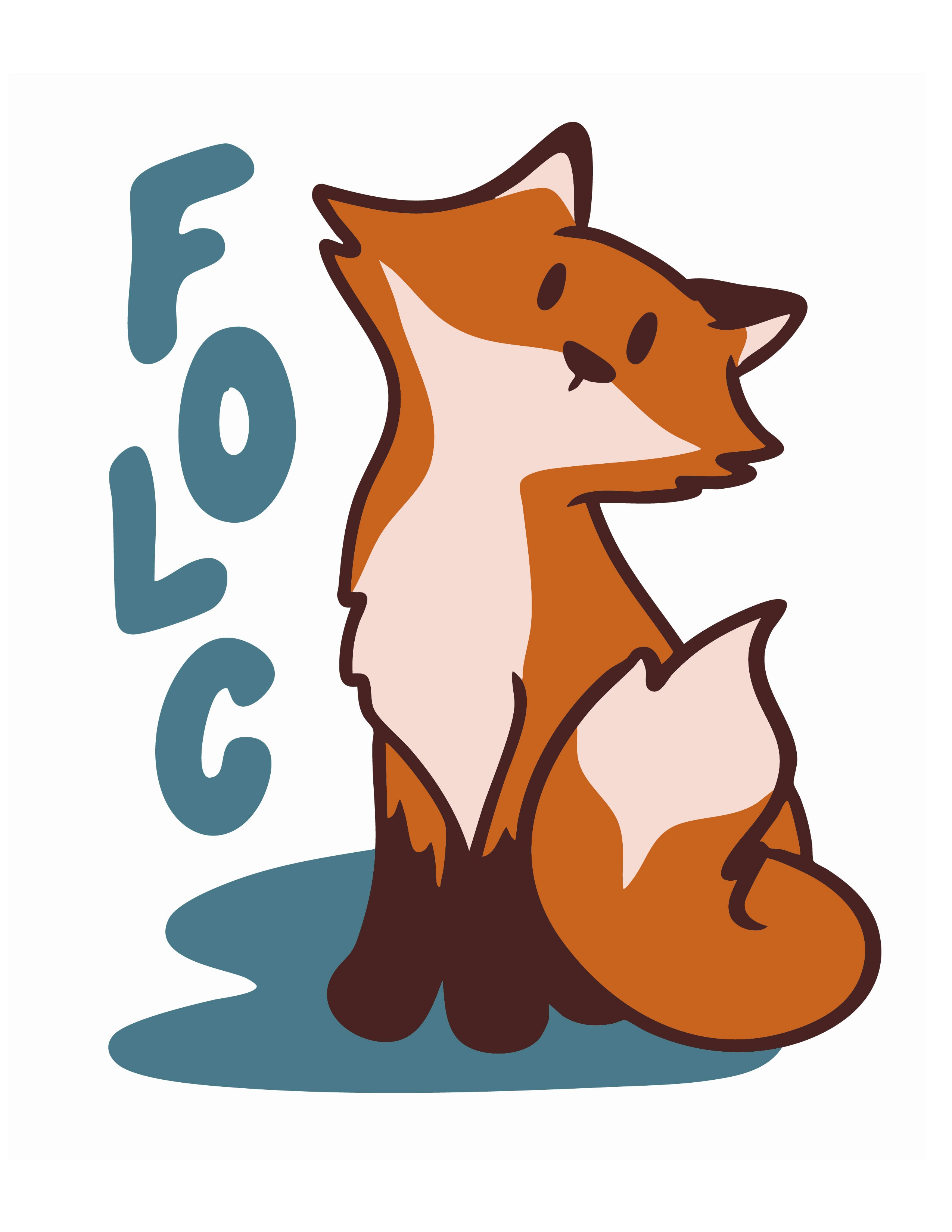 Penny the fox logo for FOLC