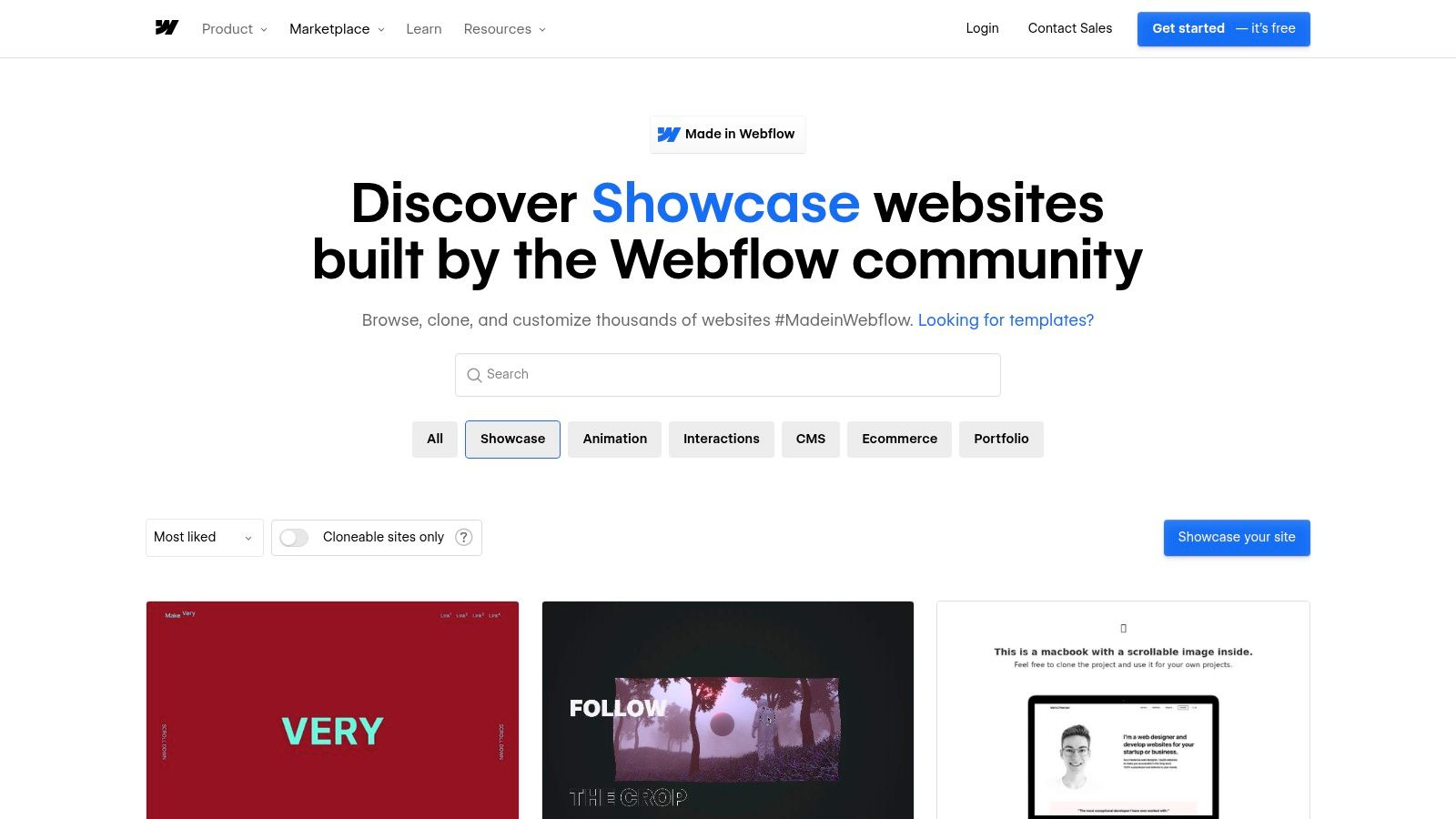 Webflow (Made in Webflow Showcase)