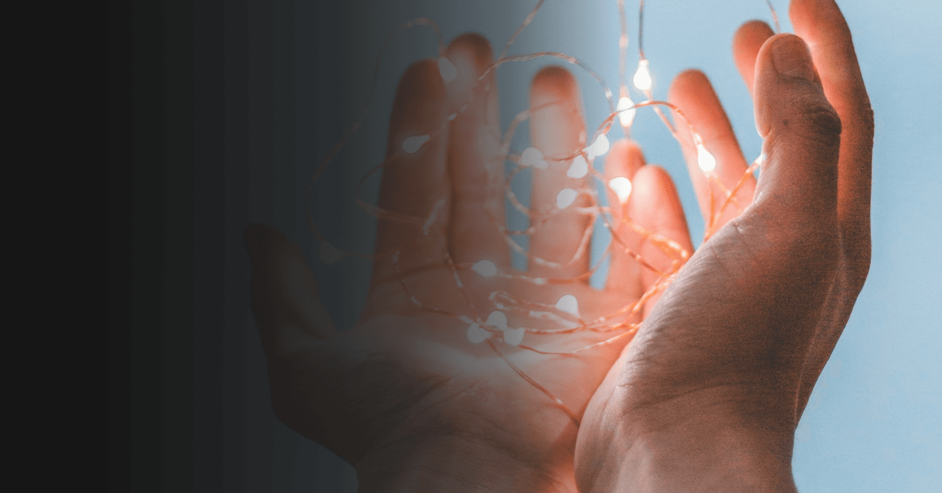 person raising both hands