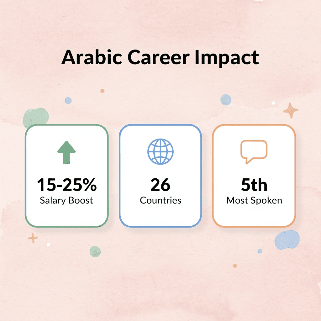 Statistics showing Arabic language career impact