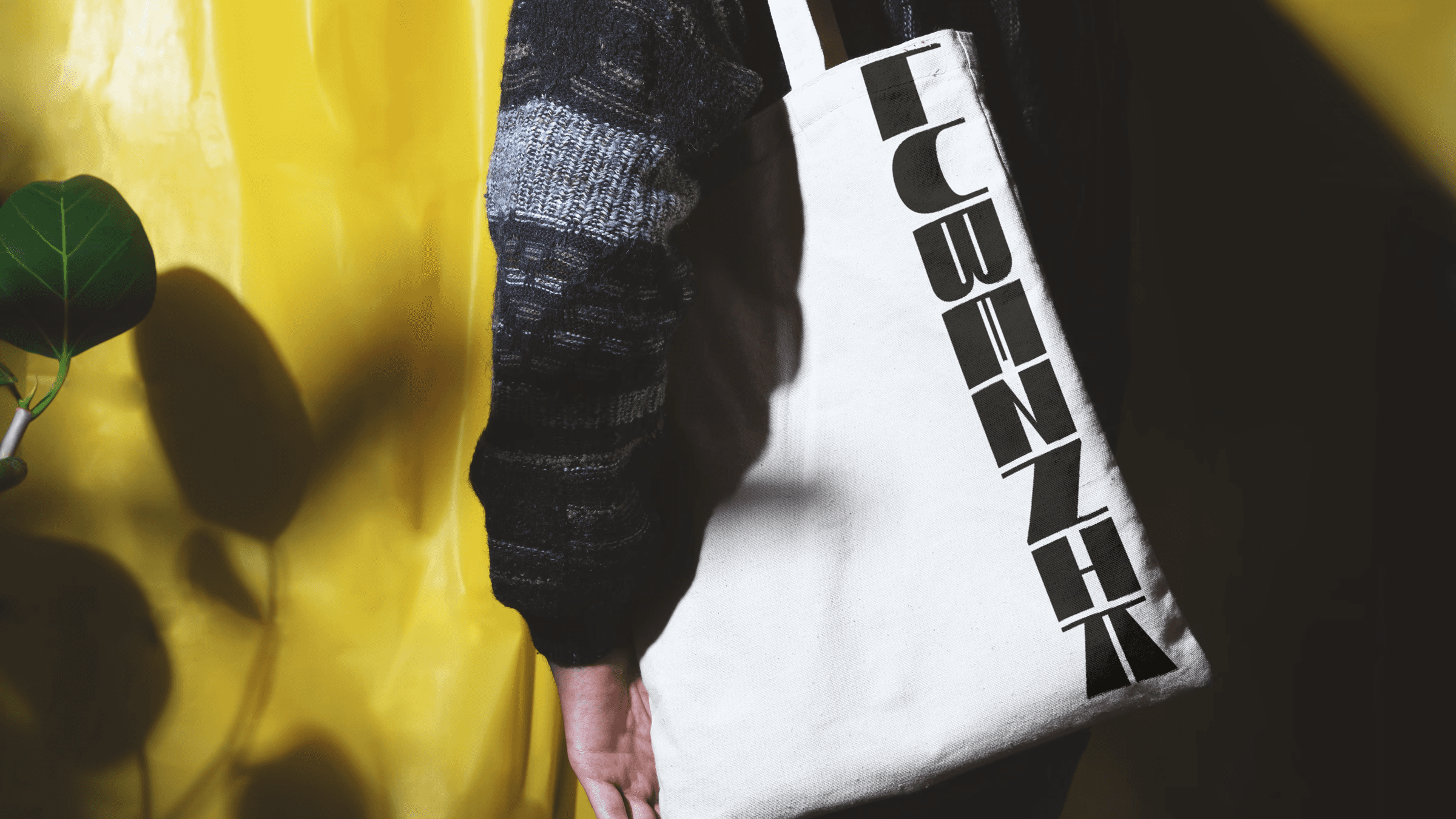 Lubeznik Center of the Arts totebag under arm