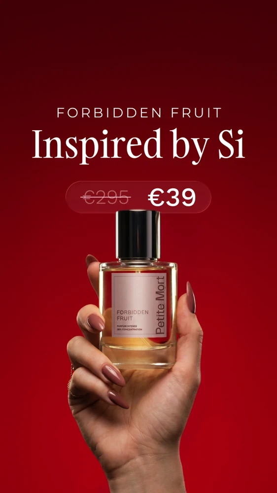 Forbidden Fruit parfum in hand, €39, inspired by Si fragrance