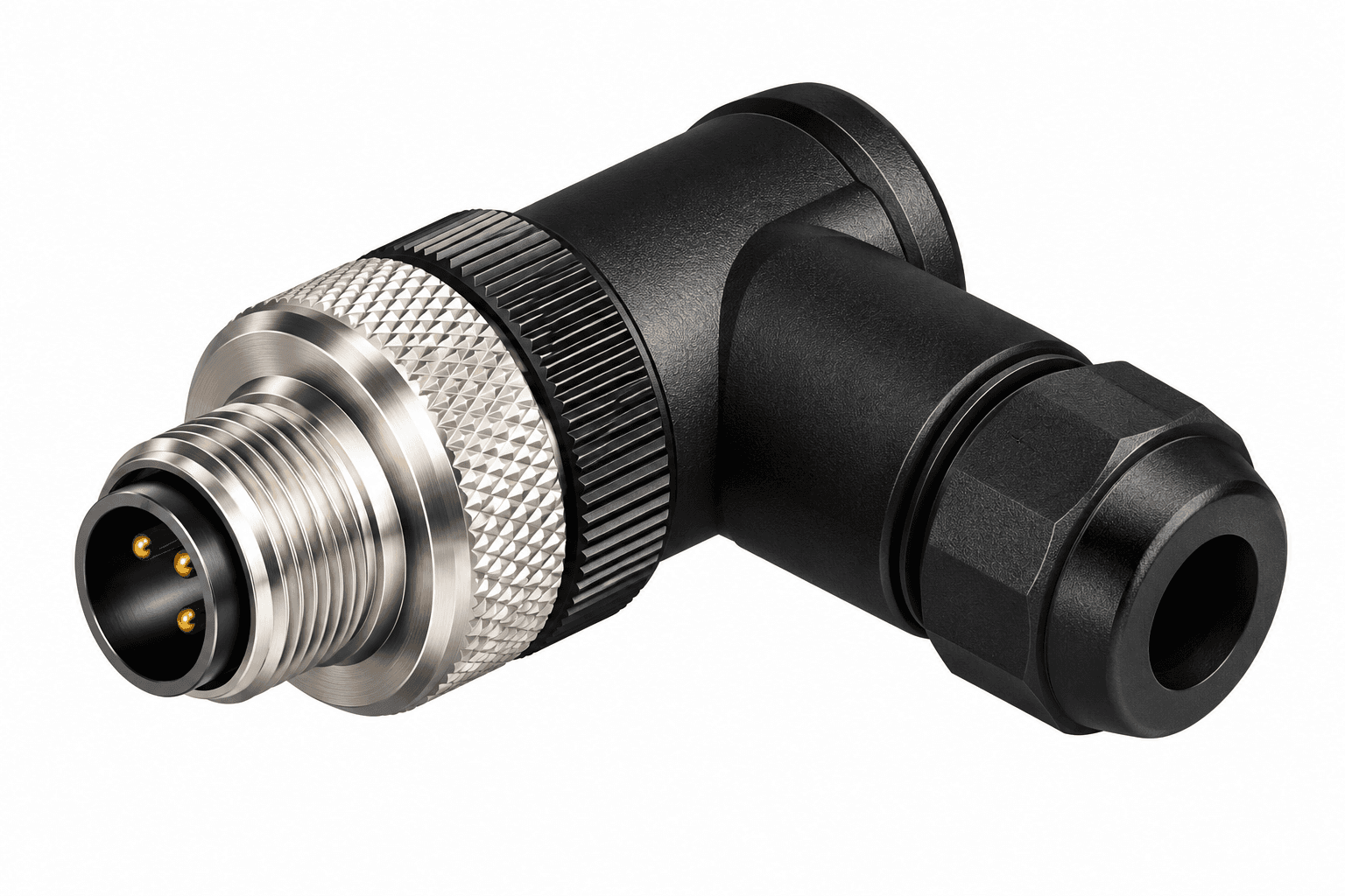 M12 male · Right angle