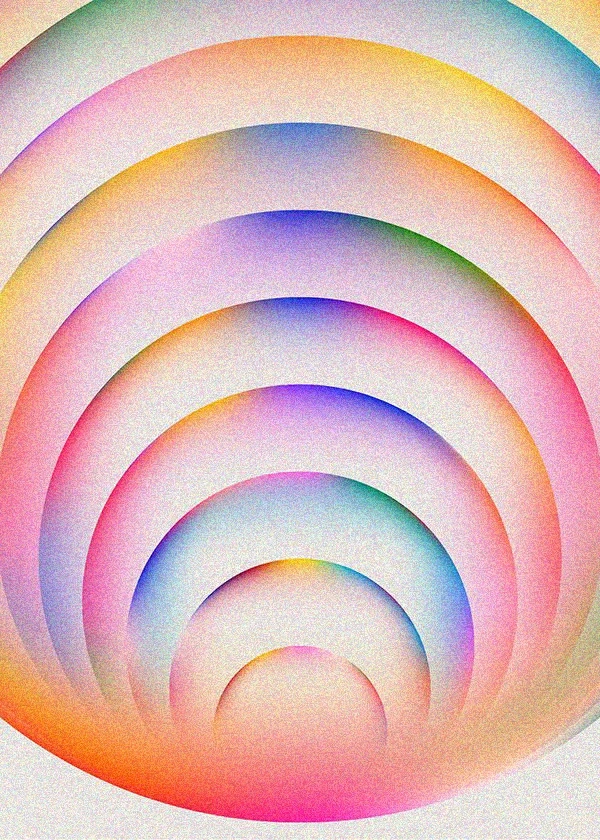 Abstract composition representing modern creative systems