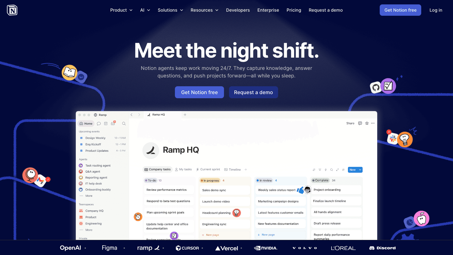 Notion notes and project management app