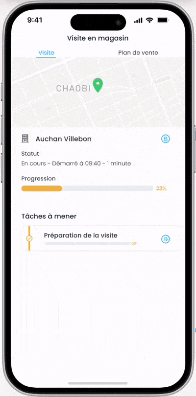 Exemple simplifiée d'un début de visite en GMS avec SIdely