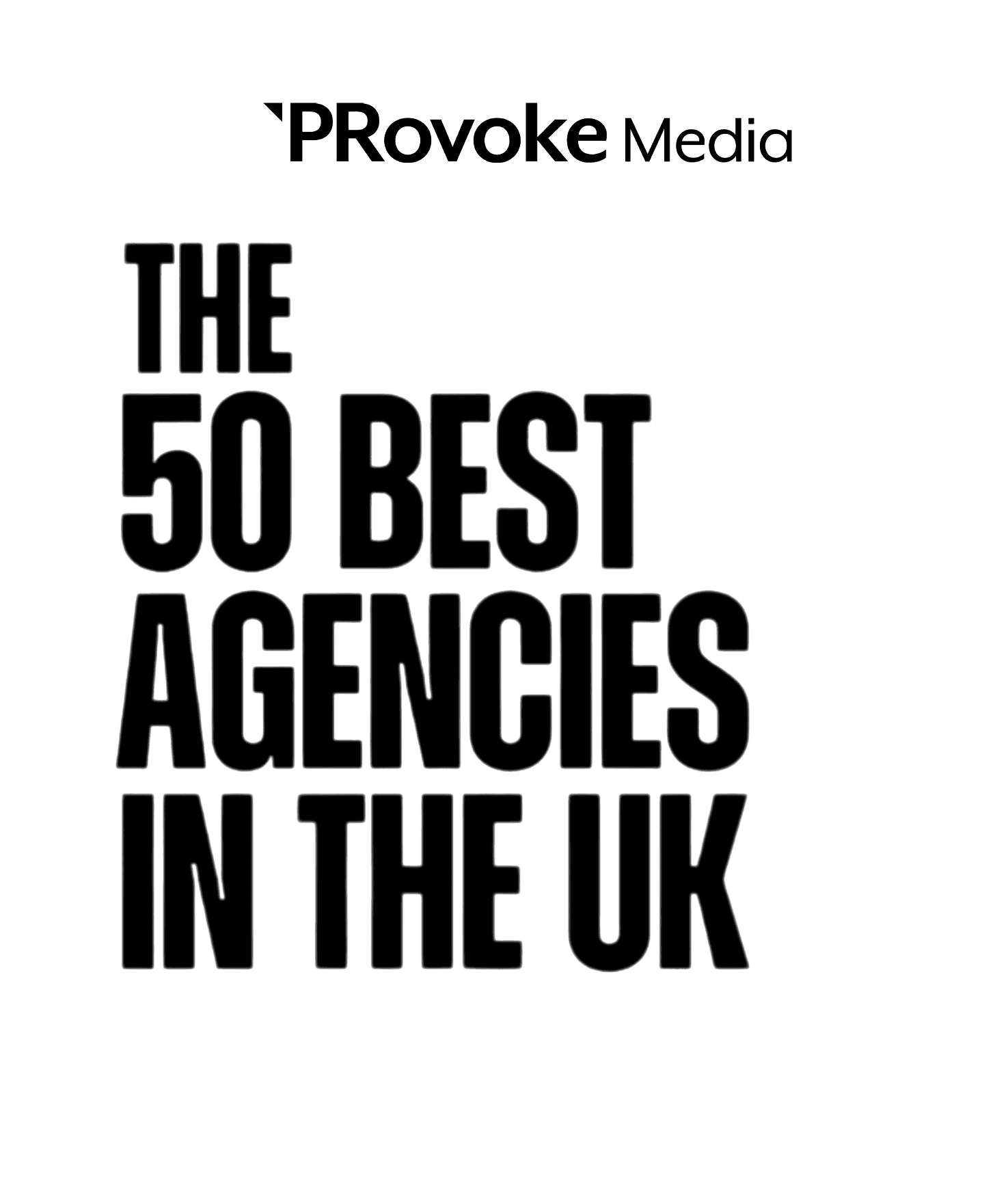 PRovoke Media: The 50 Best Agencies in the UK 2025 Logo