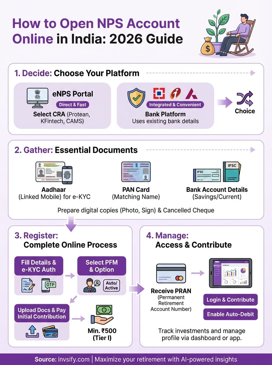 open nps account online infographic