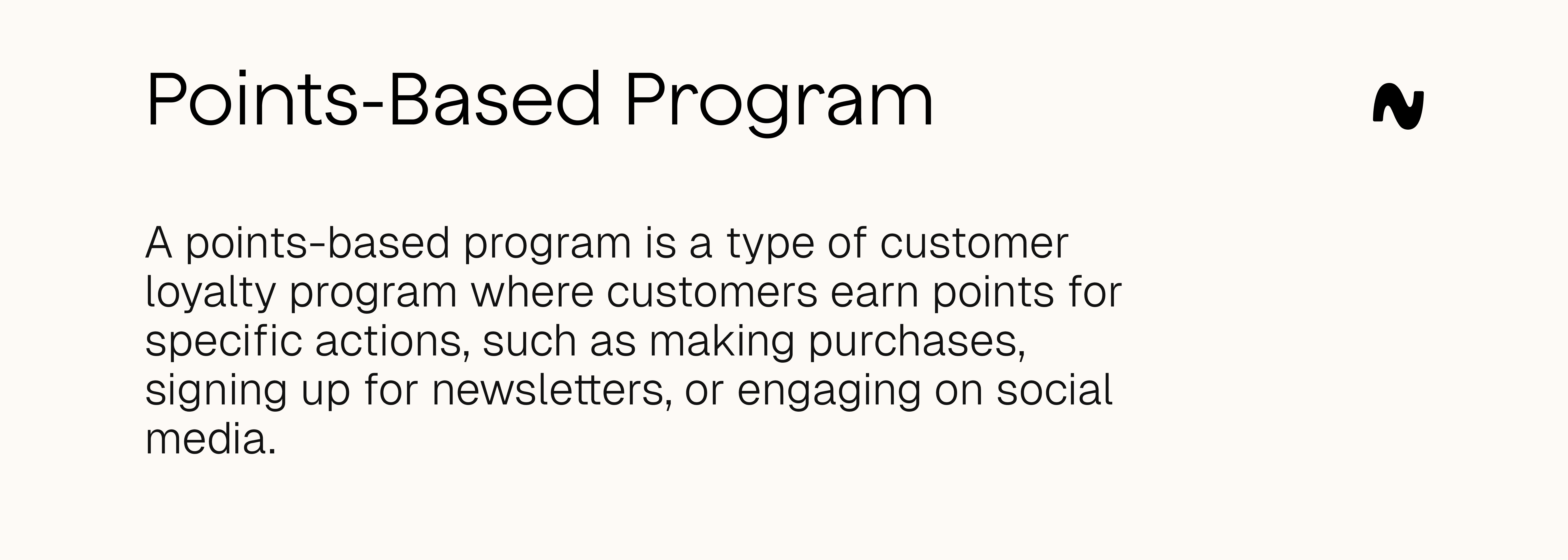 Points based program definition 