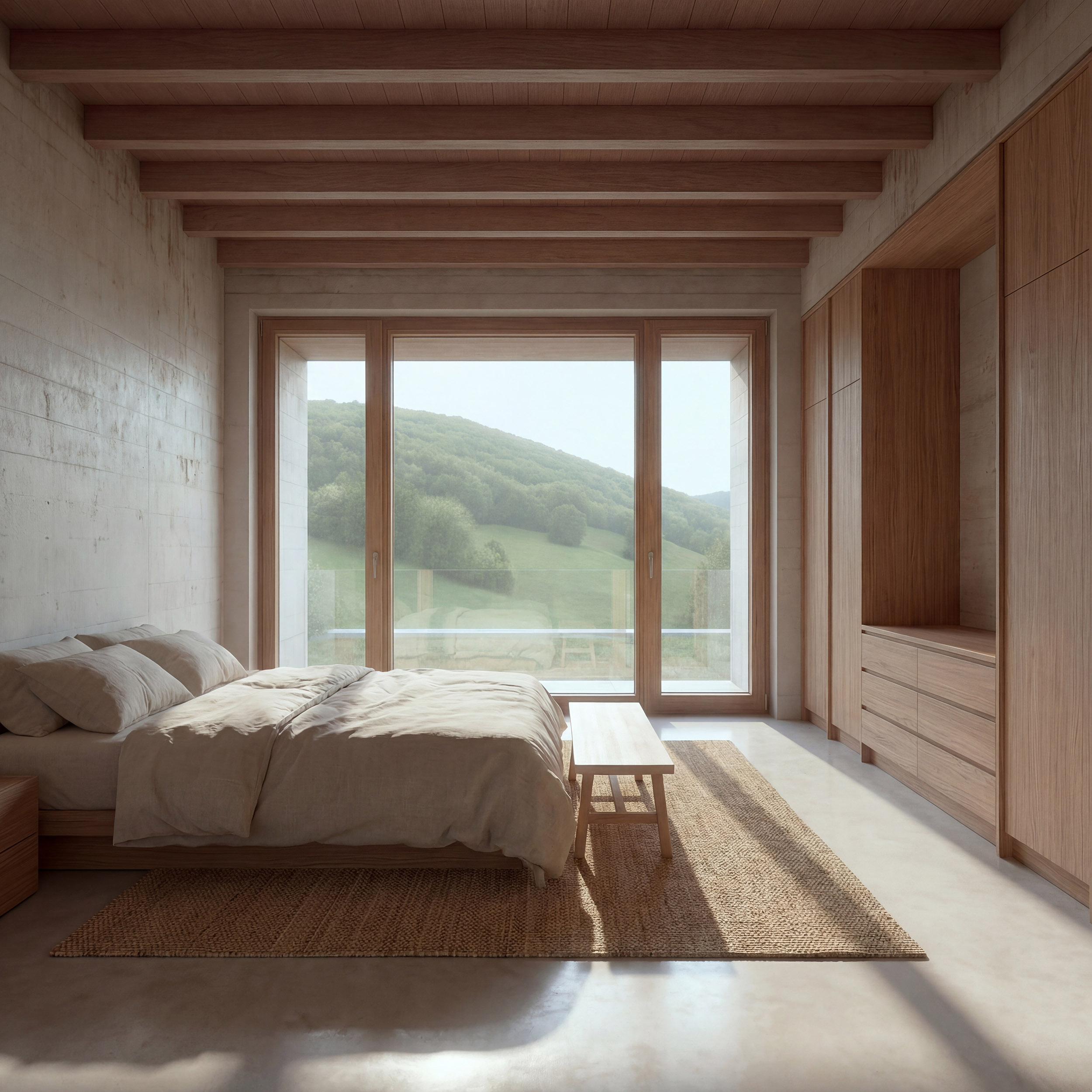 Workshop made of bright wood