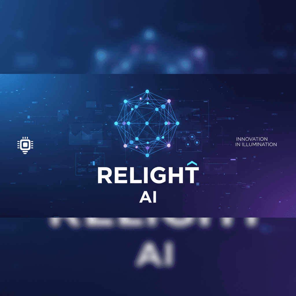 Una imagen generada por IA que muestra efectos avanzados de reiluminación, con colores vibrantes y sombras realistas, que representan las capacidades de Relight AI y APOB AI.