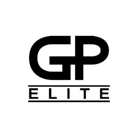 Zwart logo van GP-Elite