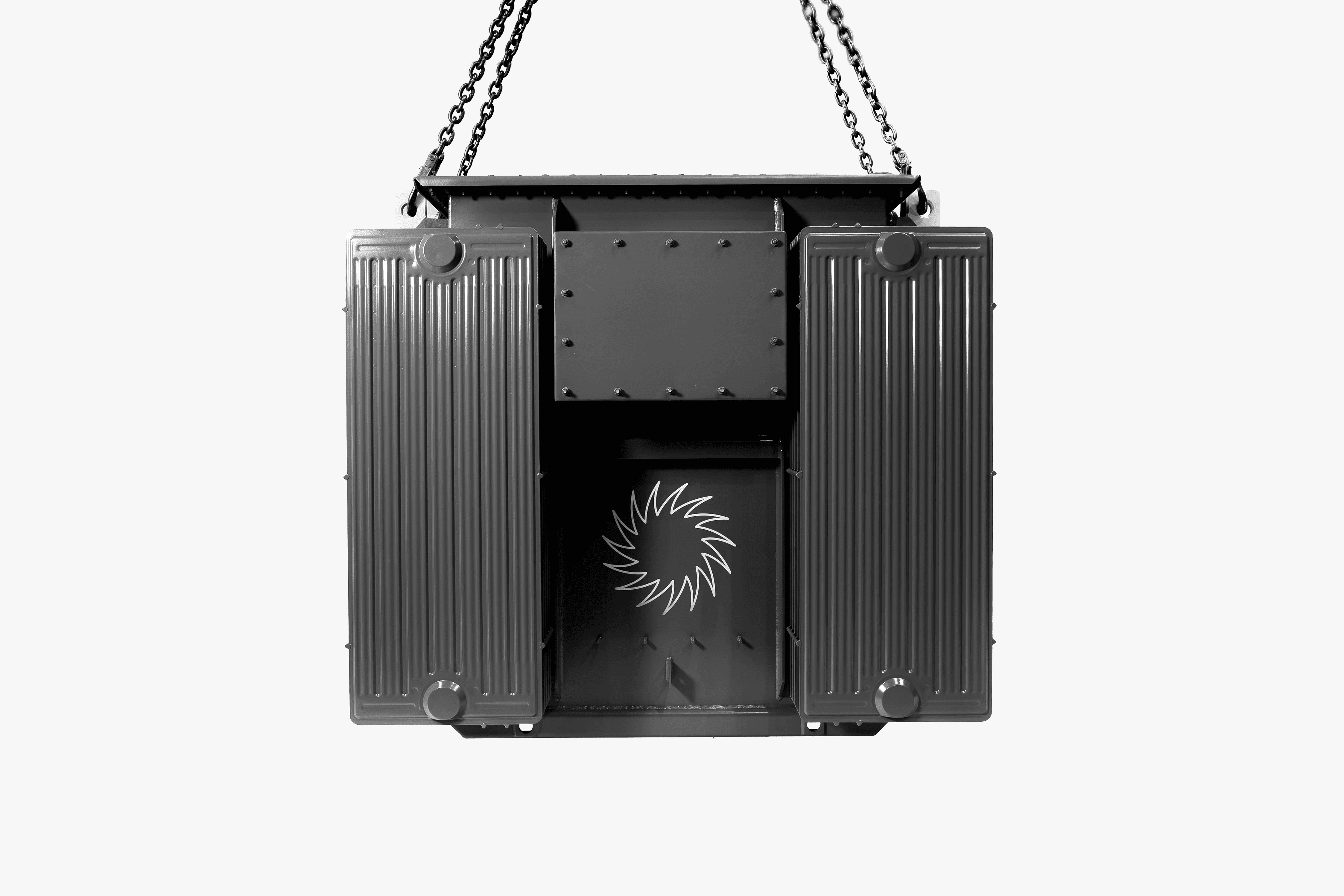 CORE distribution transformer, radiator side
