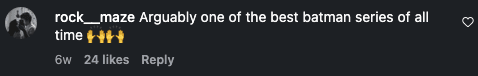 Audience comment screenshot