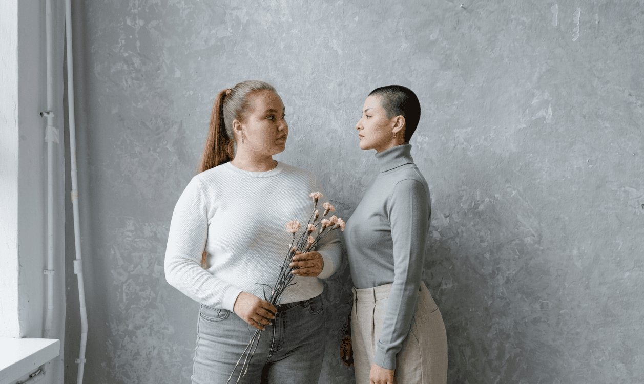 Two women with endomorph body types