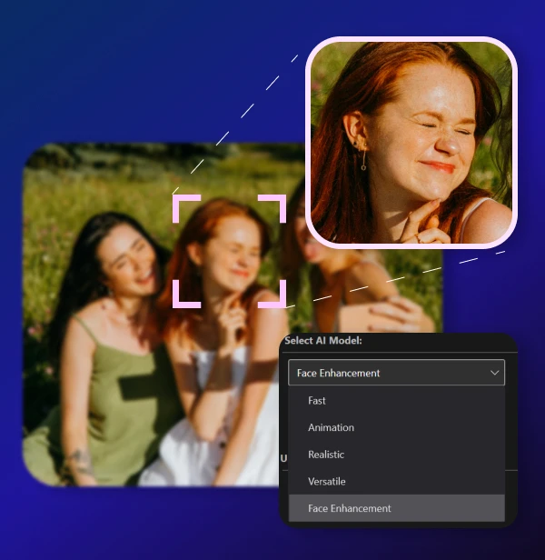 Nero AI Video Upscaler smarter face enhancement