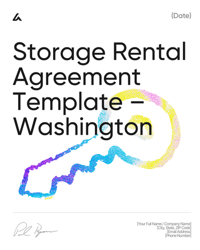 Storage Rental Agreement Template – Washington
