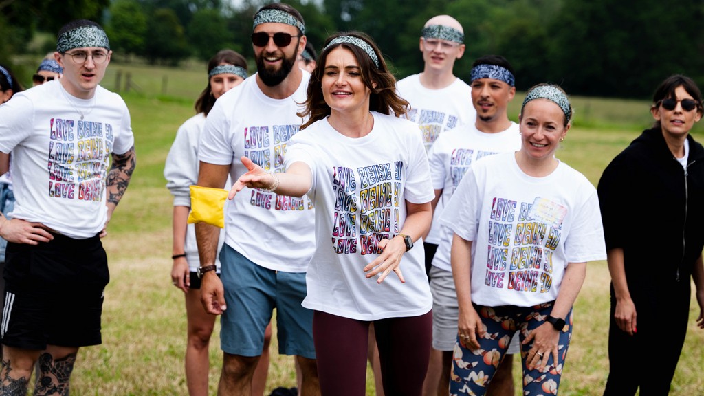 Interactive workshop area with wellness-themed activities