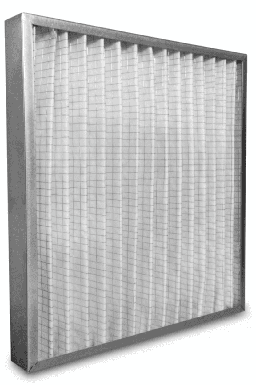 Heat-resistant pleated air filter designed for industrial HVAC and high-temperature applications.