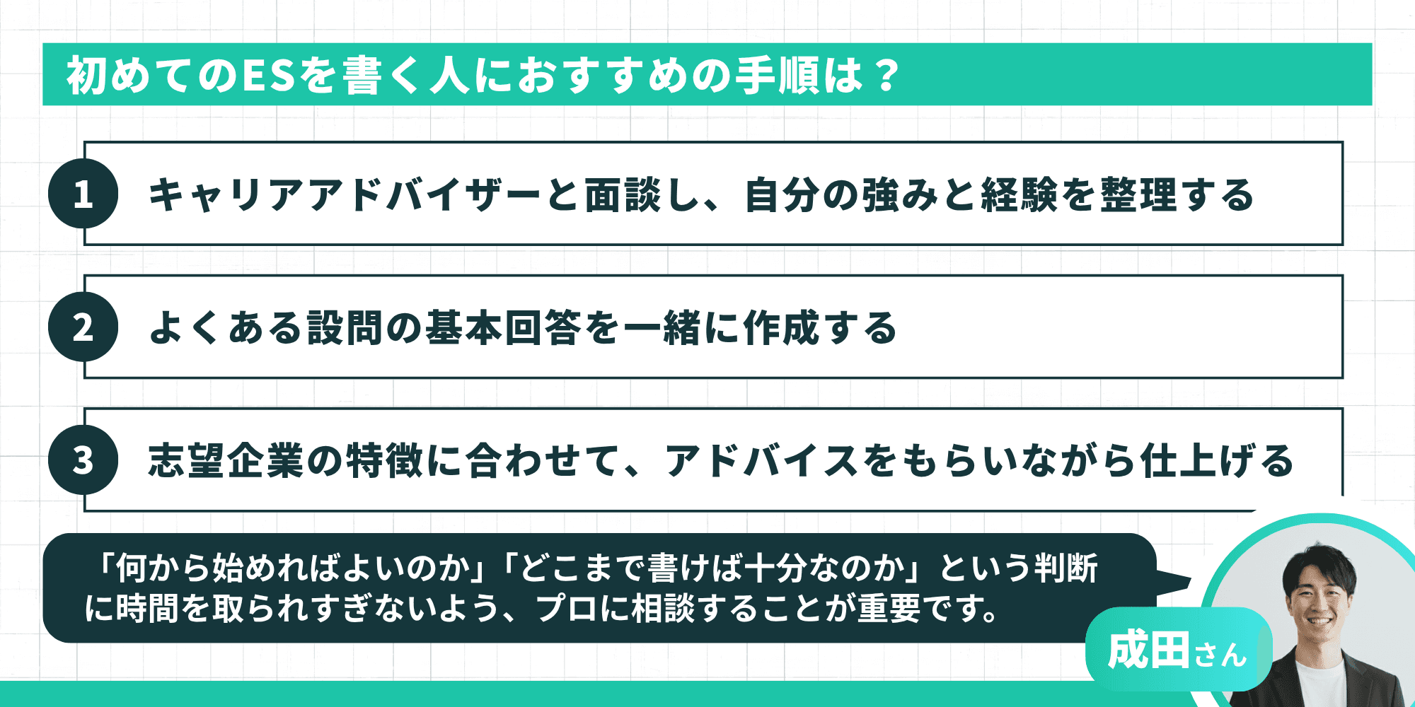 初めてESを書く人におすすめの3ステップ
