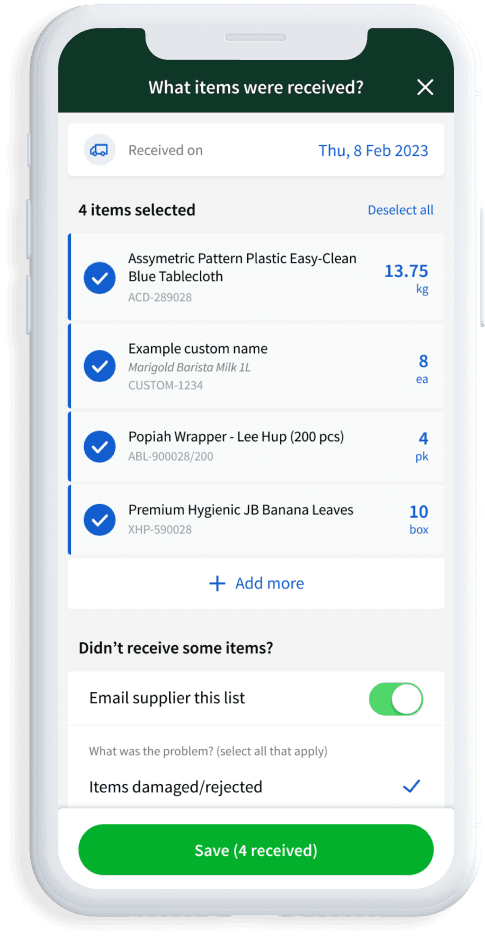 zeemart restaurant procurement system from supplier side