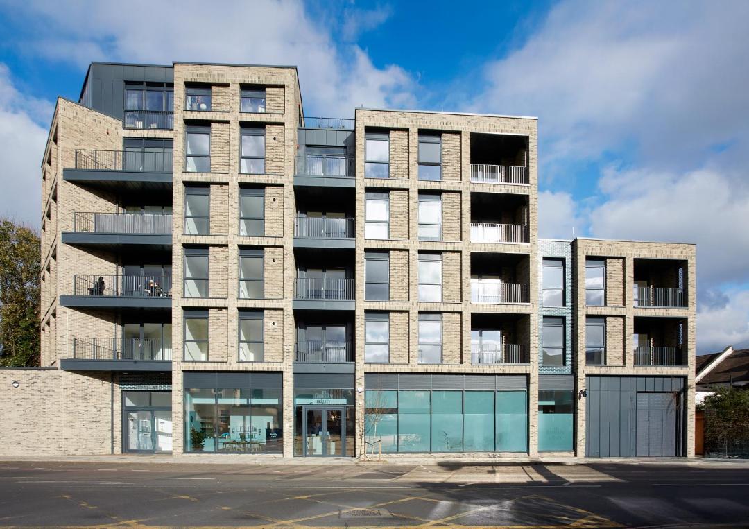 Modern building with daycare centre underneath