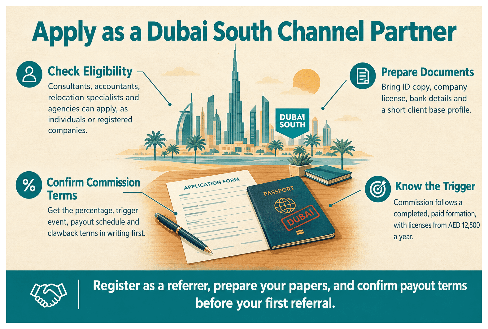 Infographic: How to Apply for the Dubai South Channel Partner Program