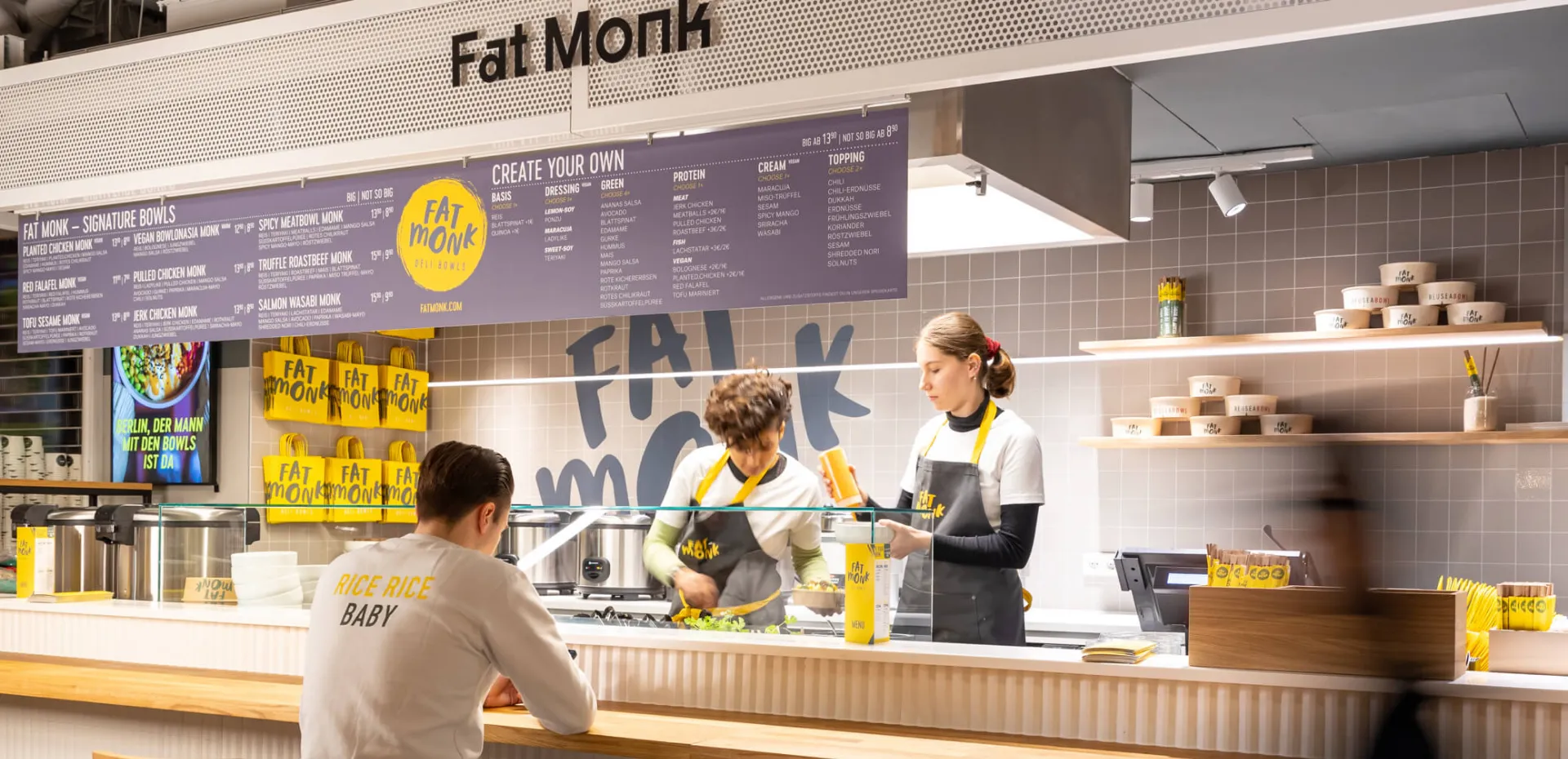 Manifesto Berlin signage helping visitors navigate restaurants, bars and vendors