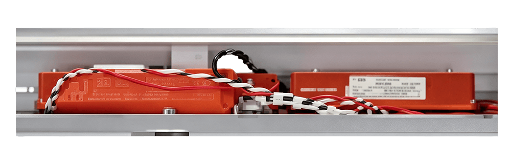 LSE linear light with pre-installed emergency backup driver inside housing