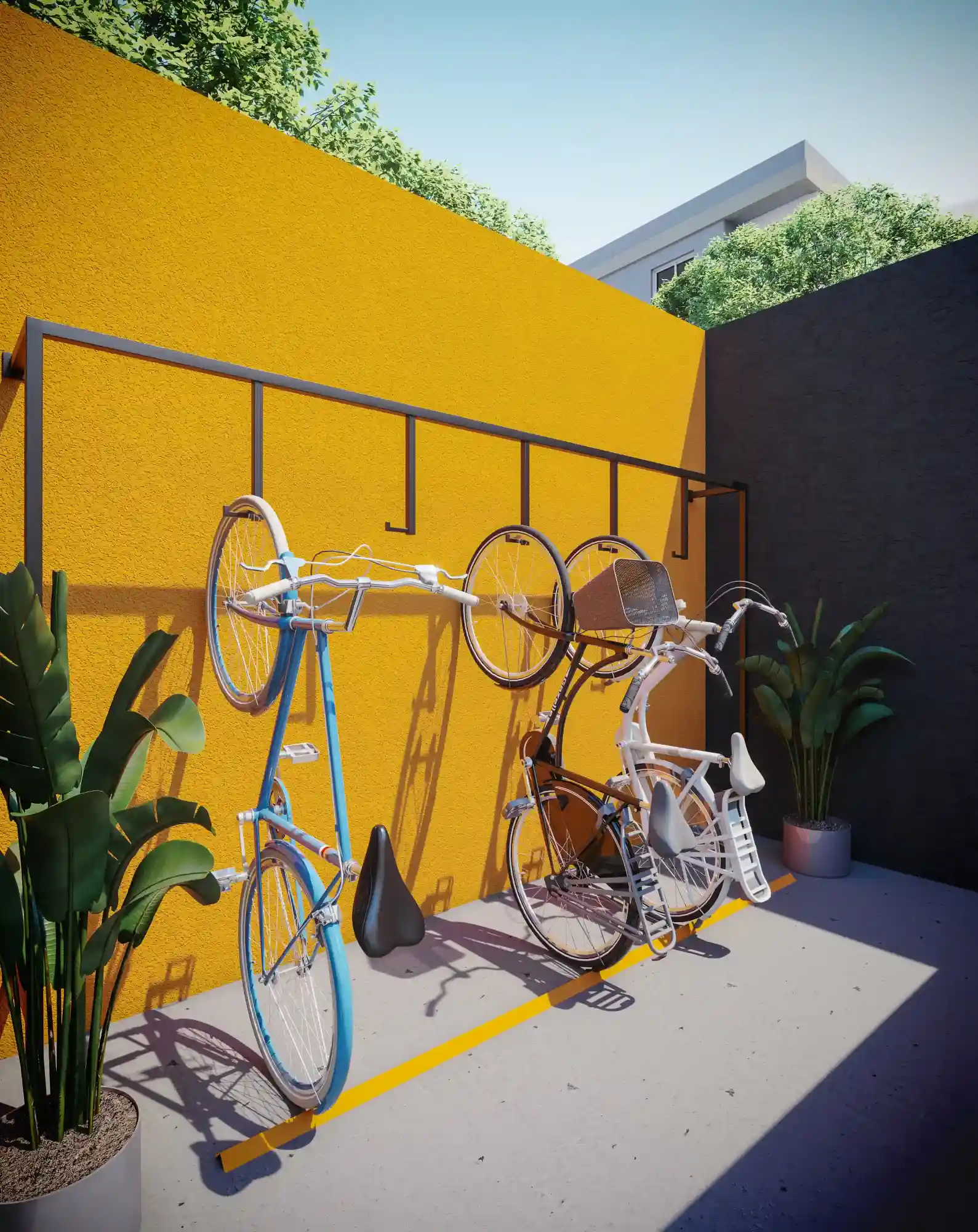 Bicicletário do empreendimento moon residencial em pelotas